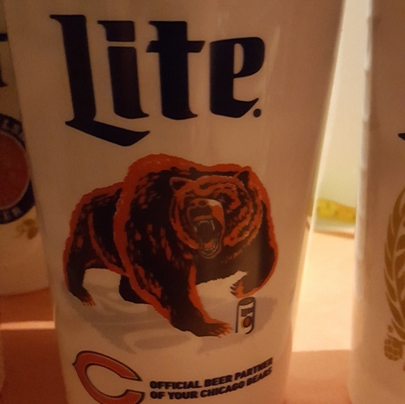 50pc Chicago Bears reusable plastic Lite beer cups